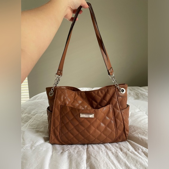 JONES NEW YORK quilted purse in caramel color - Picture 2 of 9